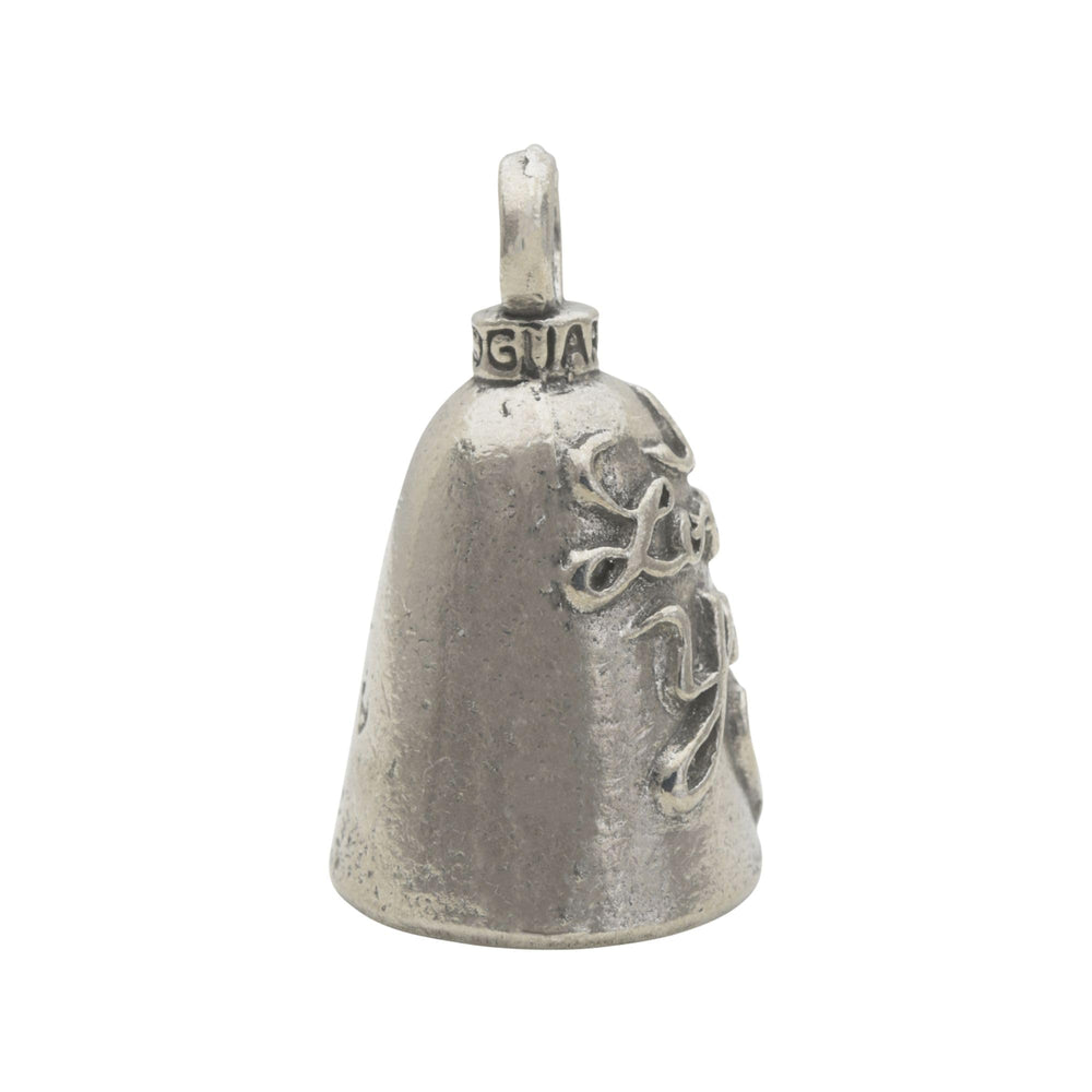 Guardian Bell pewter detailed closeup shows craftsmanship and durable finish