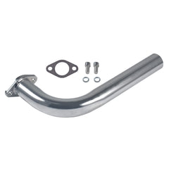 Gucididak exhaust header pipe closeup showing durable welds for Predator 420cc.