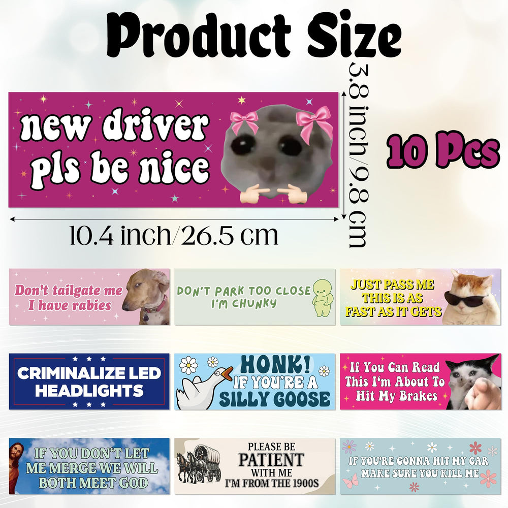 GudaAphrmix prank bumper magnets easy to attach to metal surfaces.