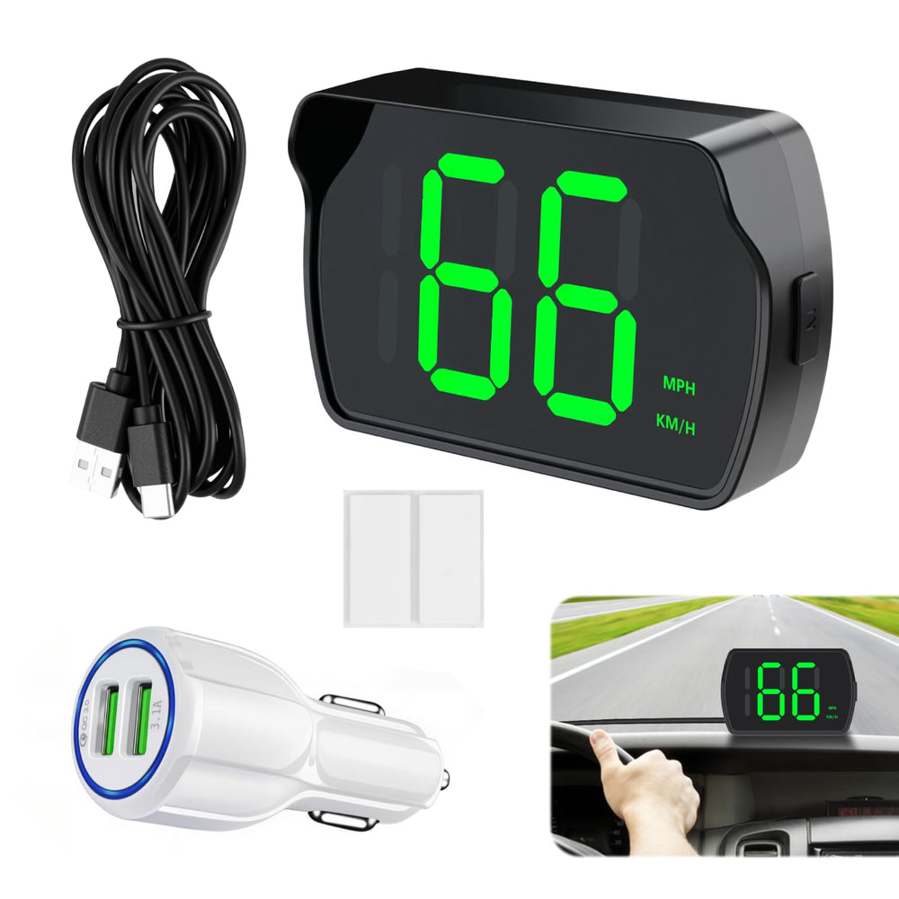 GUGUMO large LED speed readout improves safety with easy-to-read numbers.