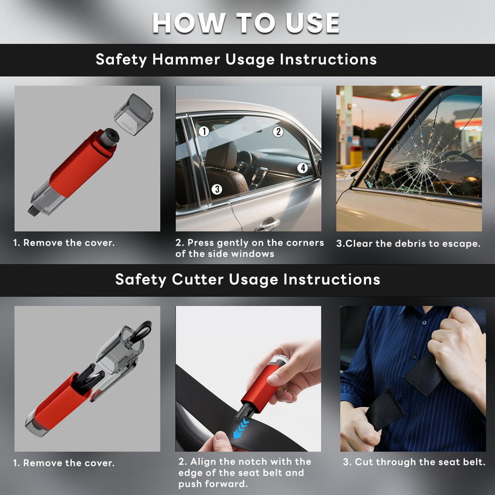 Guistekno emergency kit packaging highlights four-piece readiness for vehicles.