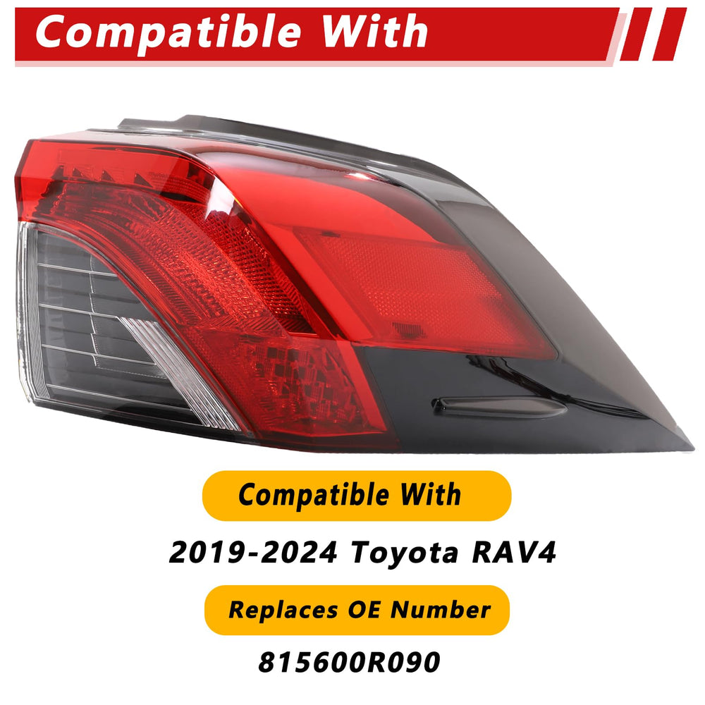 GuiTT LED tail light for RAV4 rear brake light assembly designed for all-weather performance