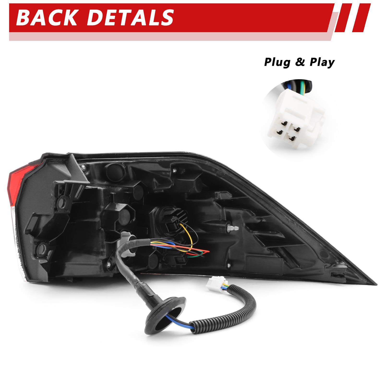 GuiTT LED tail light for RAV4 weatherproof tail light protects internal components