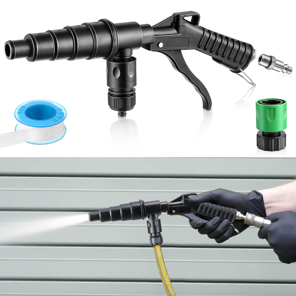 Gulfmew coolant flush gun with lever action for precise radiator cleaning.