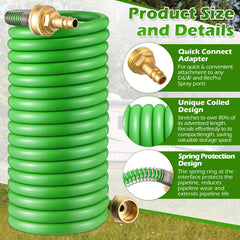 Gulfmew exterior shower hose with 3/4 inch garden fitting ready for backyard watering