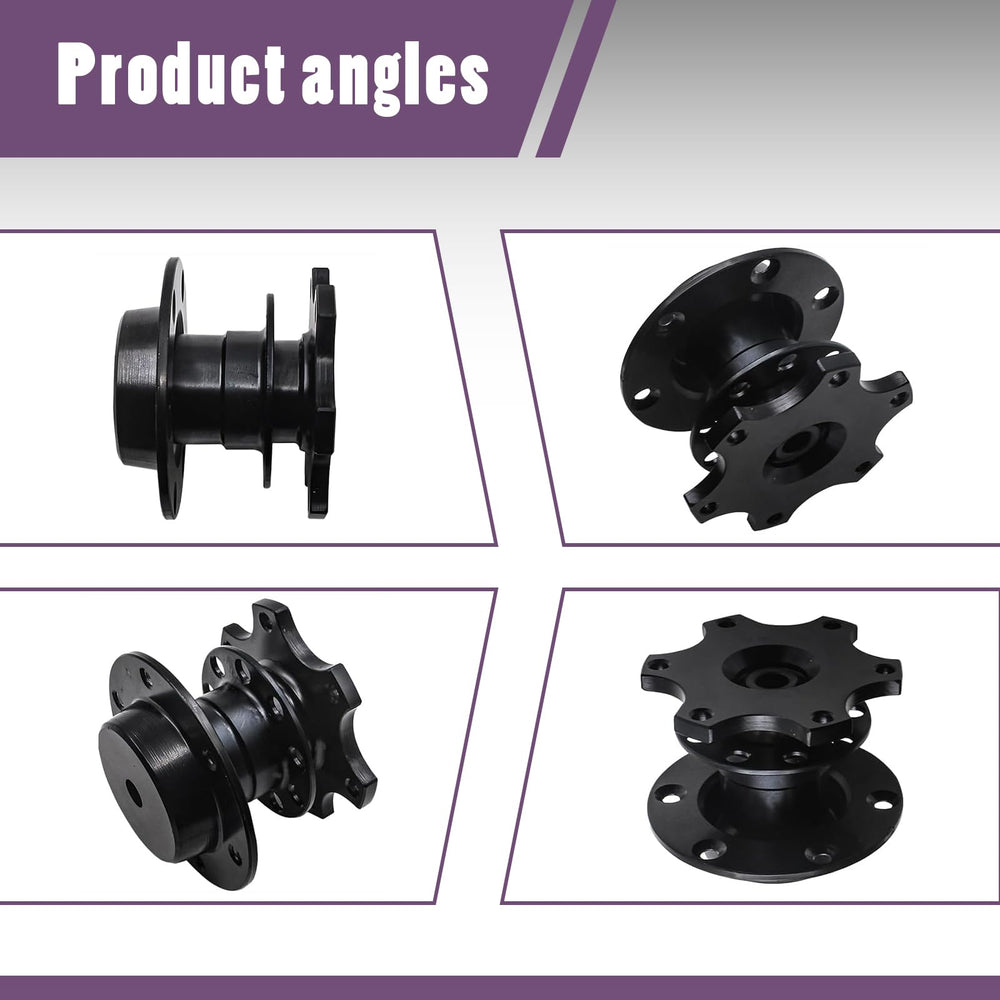 Gunhunt 70mm bolt pattern compatibility for 6-hole steering configurations.