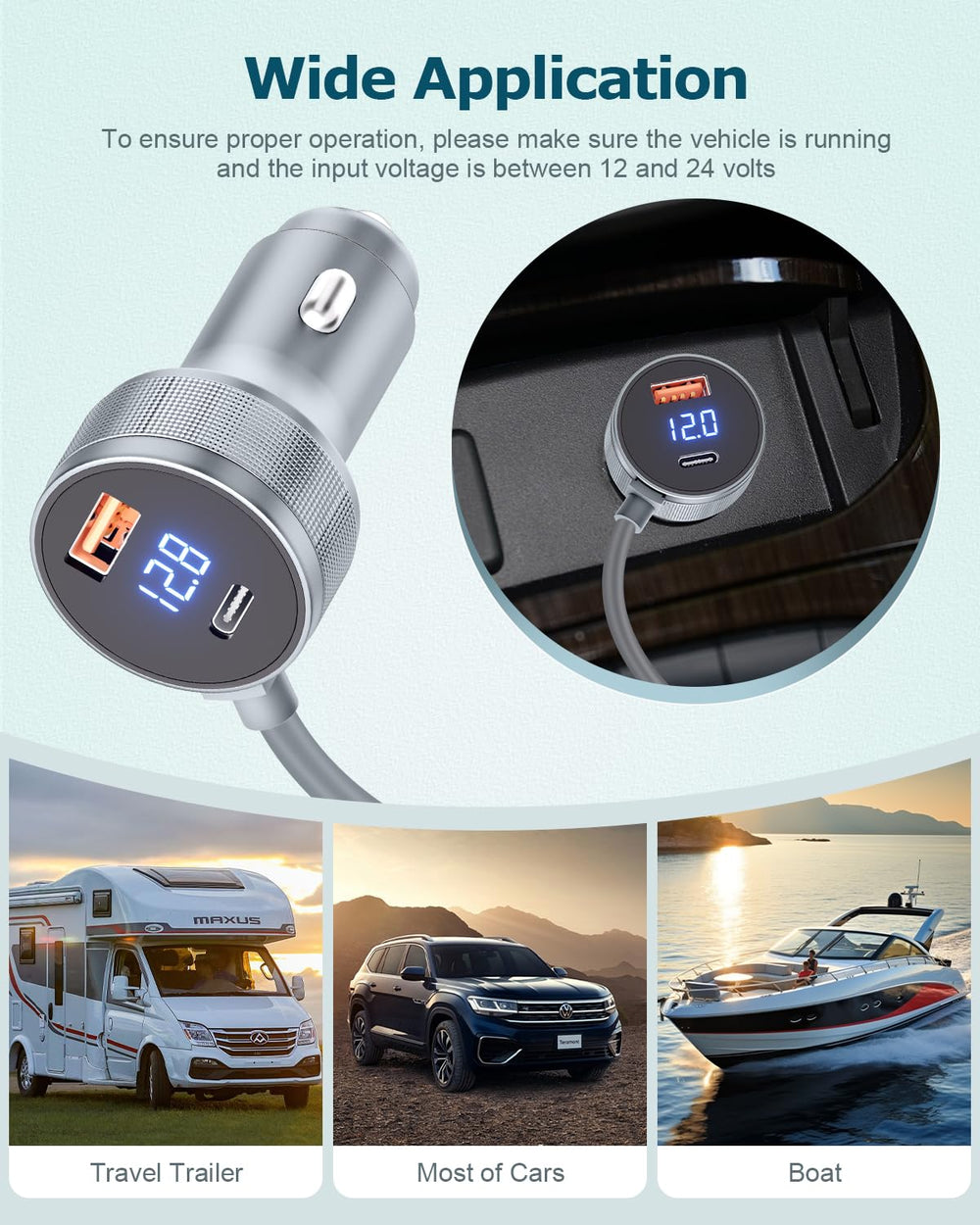 Gunovy voltmeter readout shows real-time vehicle power levels