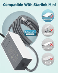 Gunovy Starlink Mini waterproof DC cable for outdoor setups.