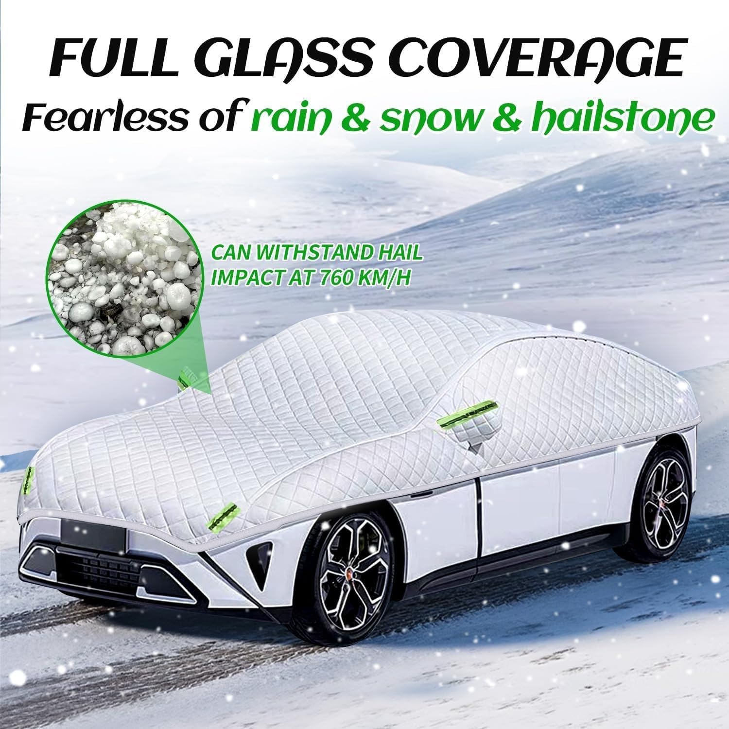 GUOPKXF Hail Protector SUV-fit design covers large vehicles reliably.