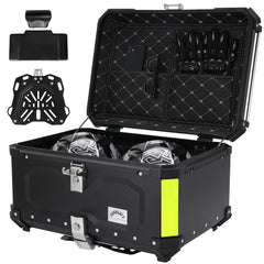 Gurblofy 65L top case with aluminum body for durable storage