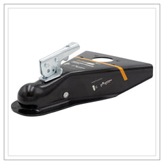 GusHill GH 25210 A-Frame coupler mounted on trailer for secure towing.