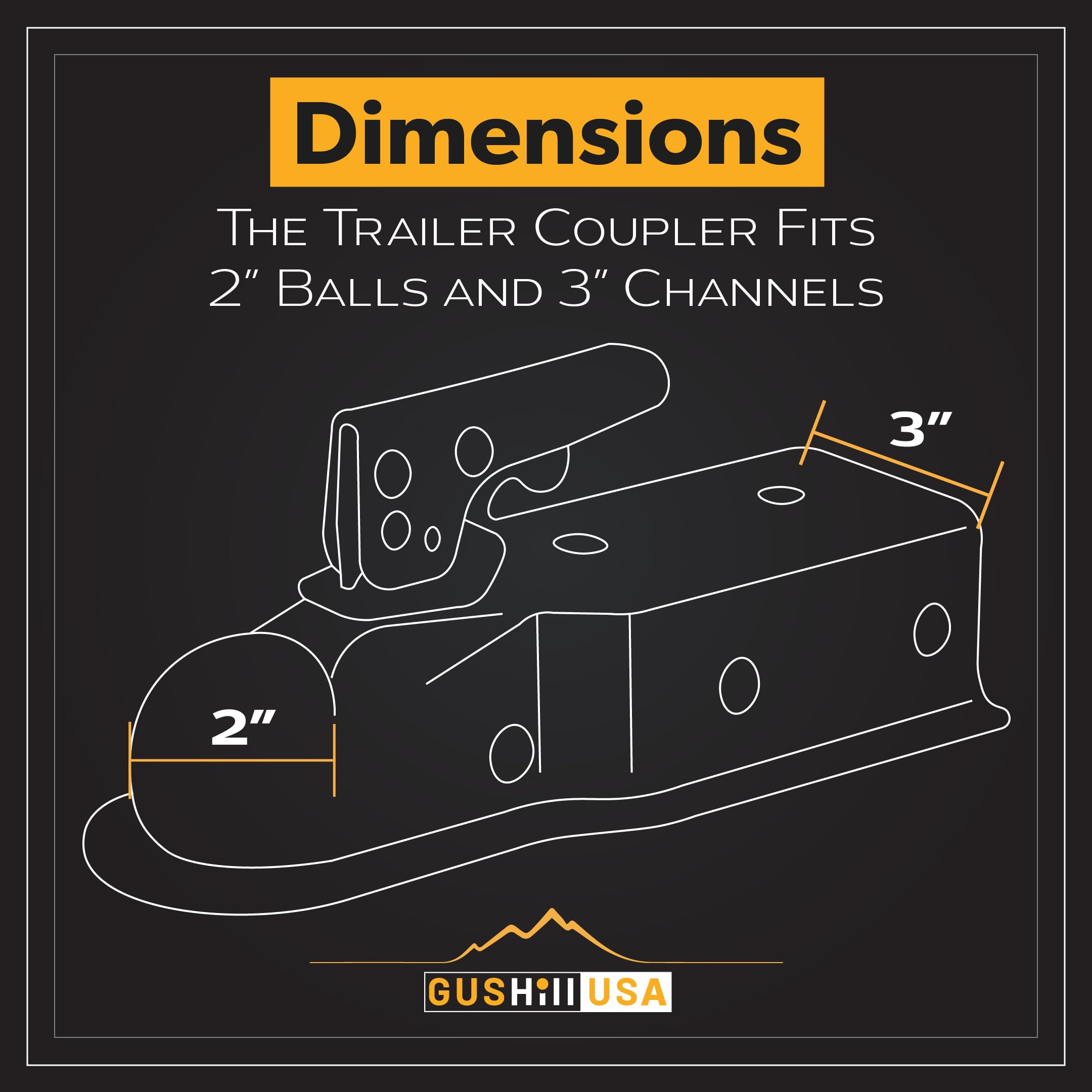 GusHill GH25138 3500-lb capacity supports mid-weight trailers and payloads