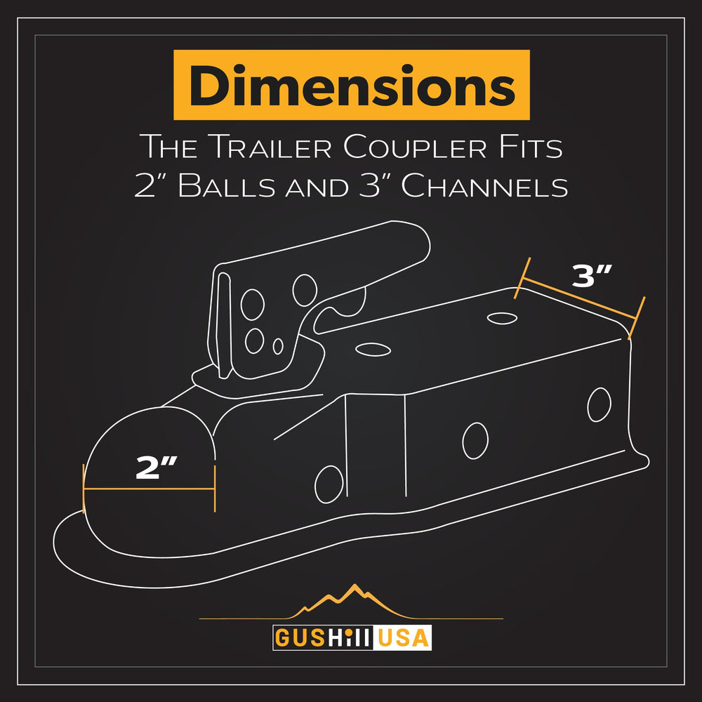 GusHill GH25138 3500-lb capacity supports mid-weight trailers and payloads