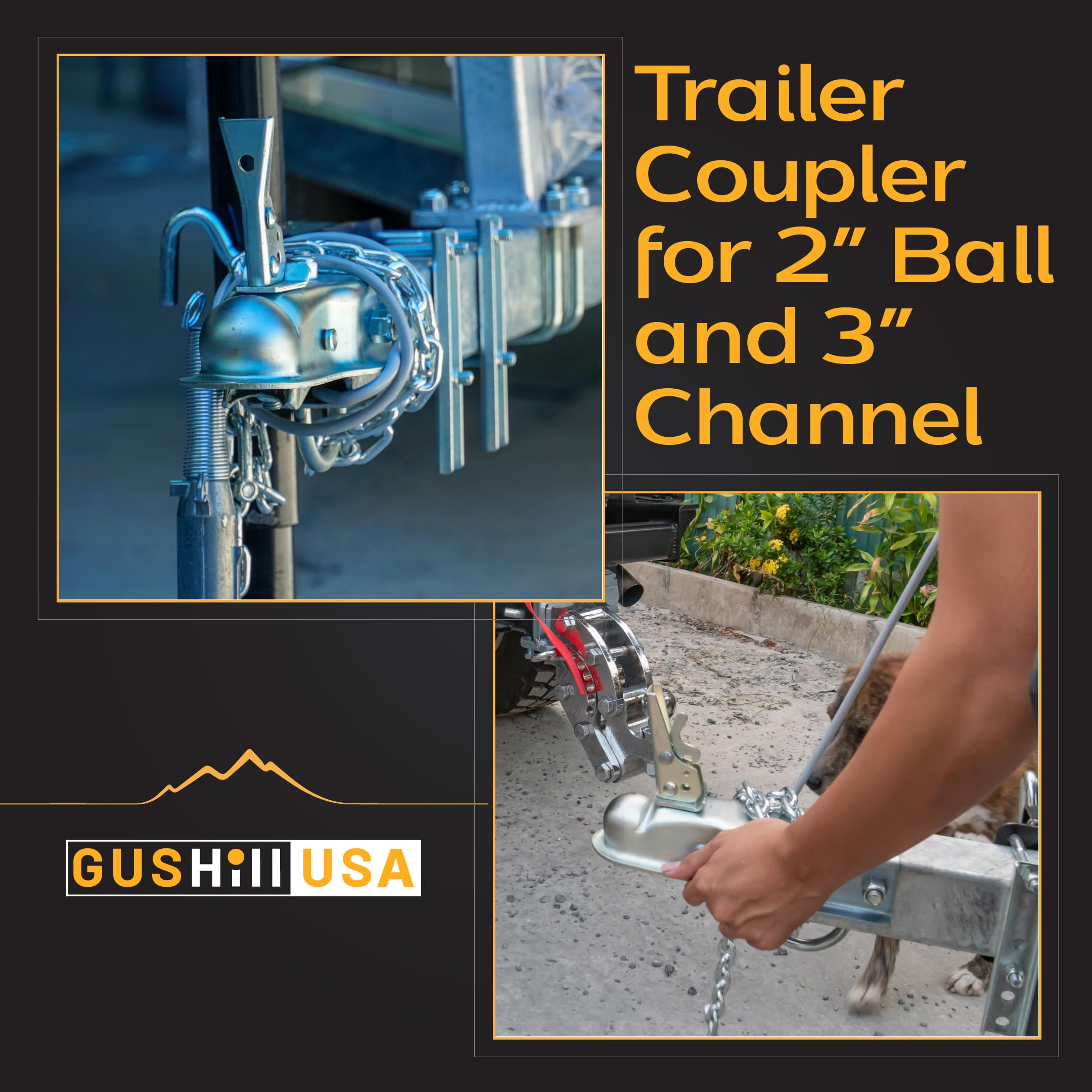 GusHill GH25138 in-use with trailer demonstrates easy installation and reliable mounting