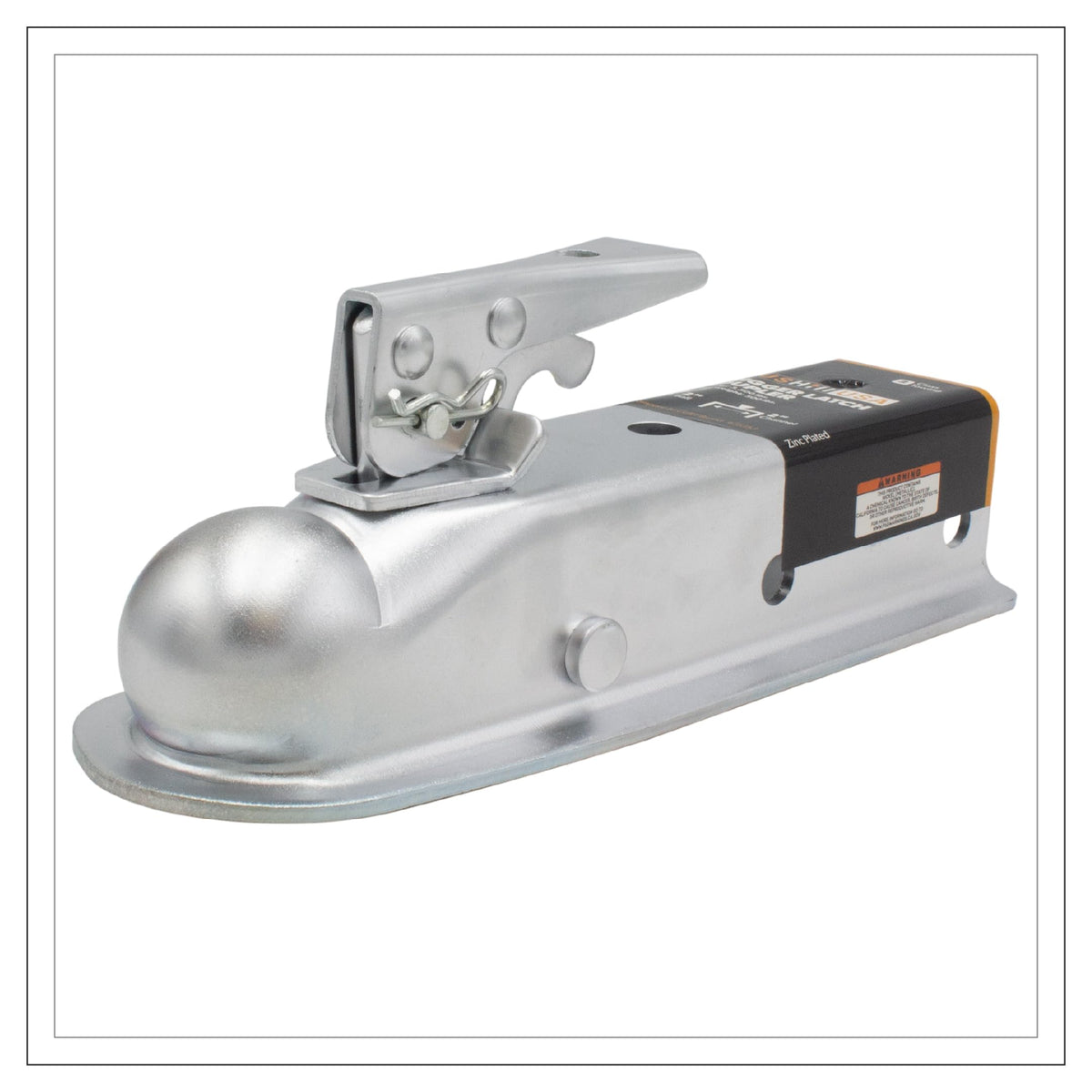 GusHill GH25153 straight tongue trailer coupler with 2-inch channel for secure towing