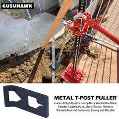 GUSUHAWK black coated steel puller plate close-up for rust resistance