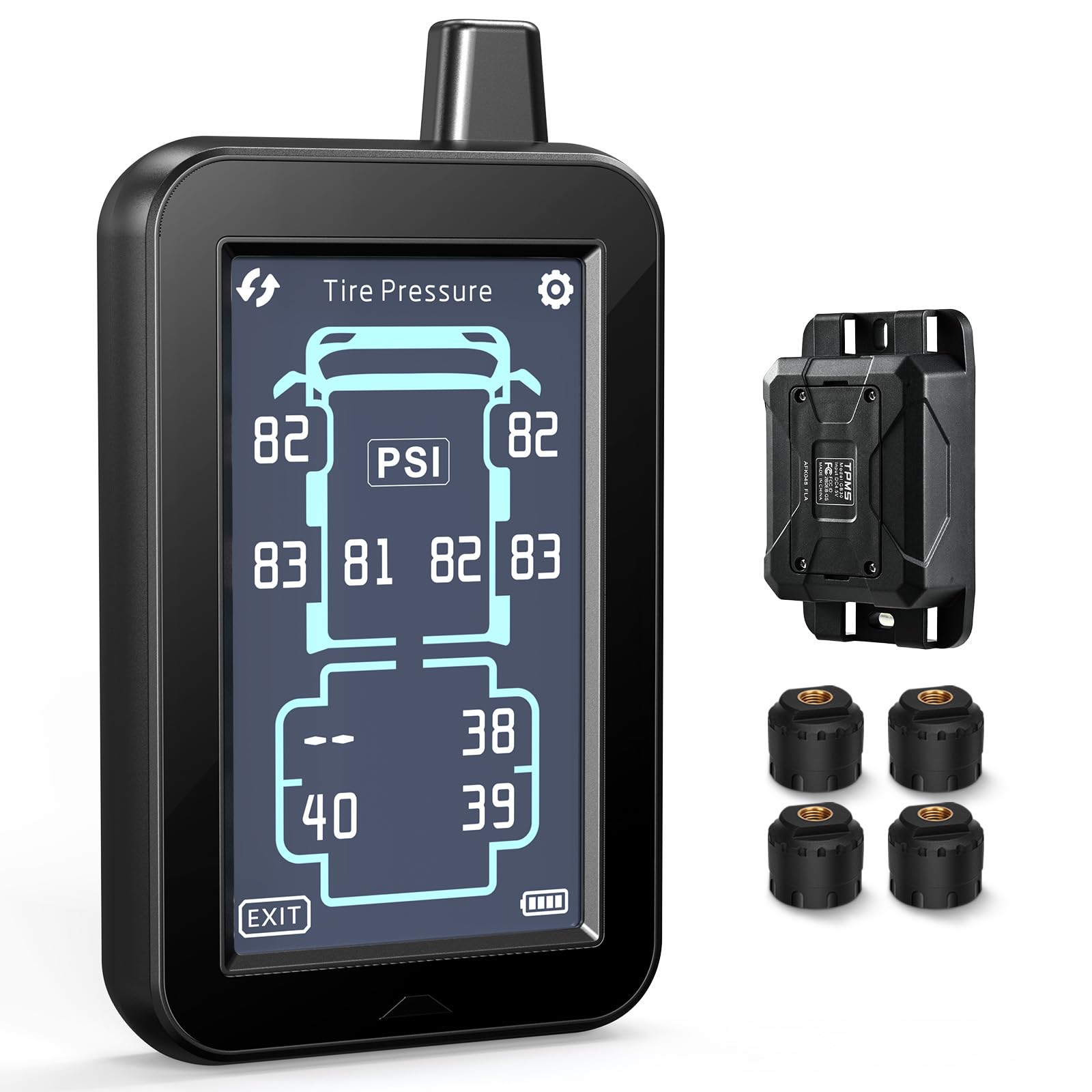 GUTA RV TPMS with a 4.3-inch display shows real-time tire data for safer driving.
