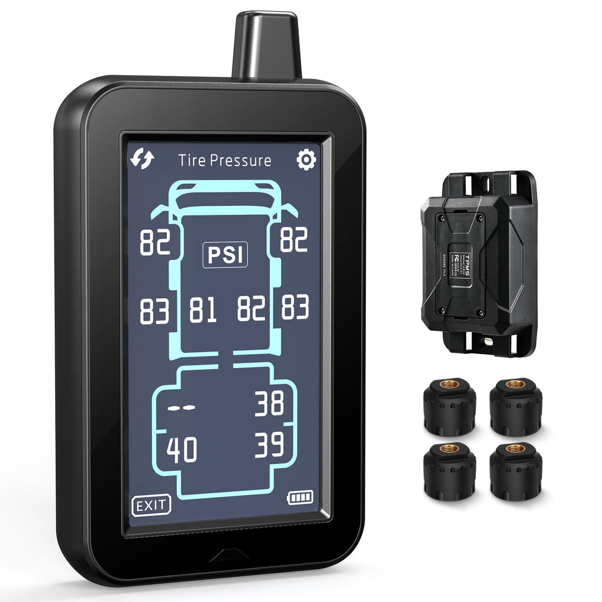 GUTA RV TPMS with a 4.3-inch display shows real-time tire data for safer driving.