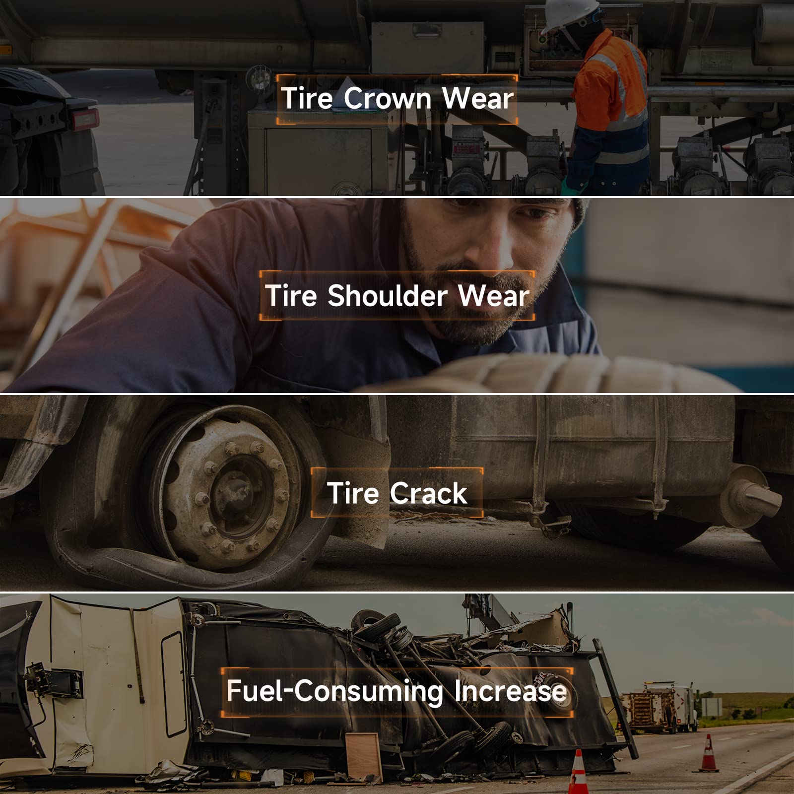 GUTA TPMS 46-tire capacity for comprehensive monitoring on long trips