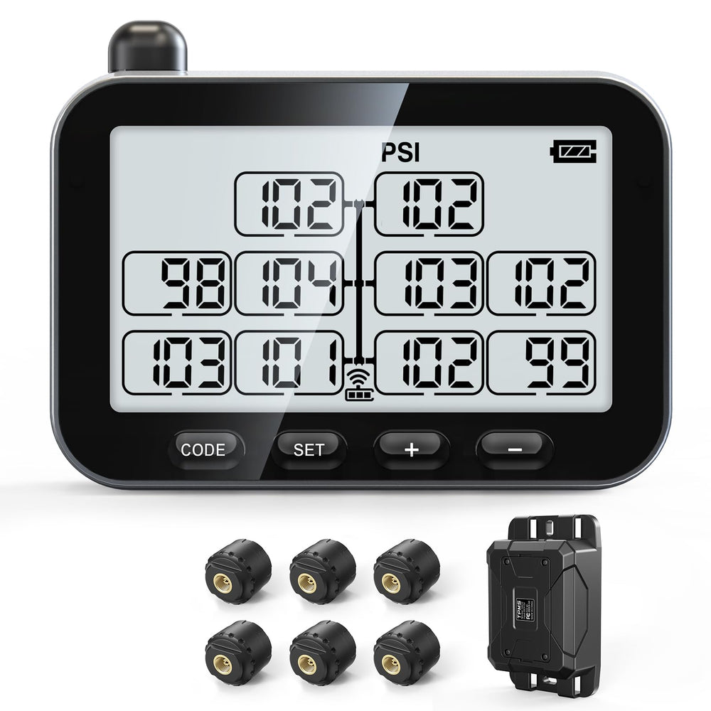 GUTA Trailer TPMS display showing real-time tire data for quick safety checks