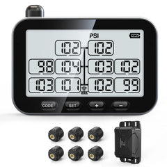 GUTA Trailer TPMS display showing real-time tire data for quick safety checks