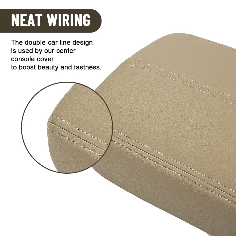 Guteauto PU leather armrest material showing scratch resistance and easy cleaning