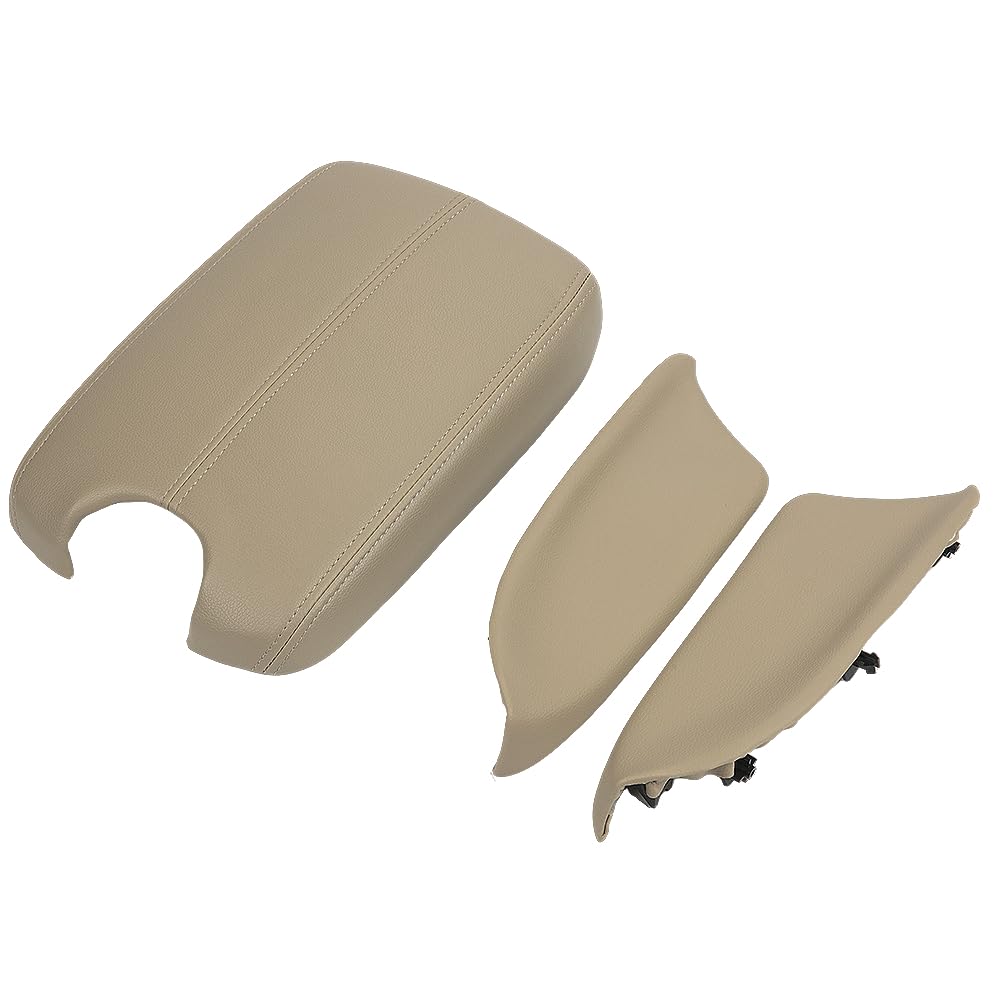 Guteauto Honda Accord beige armrest cover close-up PU leather texture