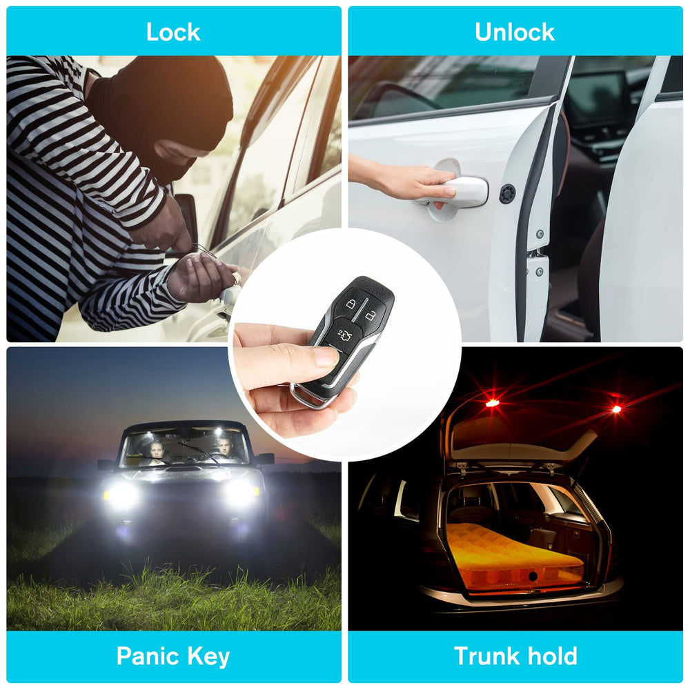 Guteauto key fob cover for Fusion Titanium 2013-2016, smooth external shell