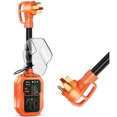 GutterWord RV surge protector 50A 15000J with smart analysis safeguards campsite power