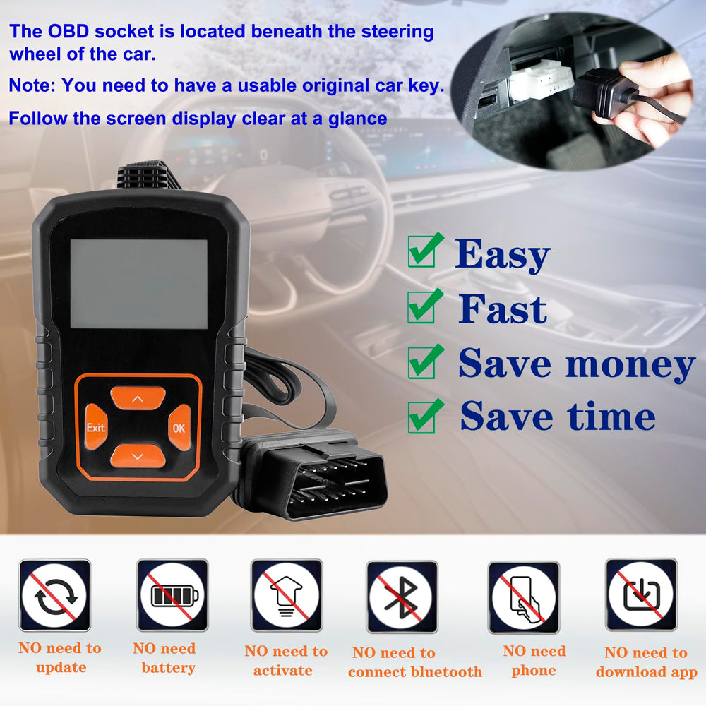 Gvolinkdpe OBD tool display included for quick programming in the kit
