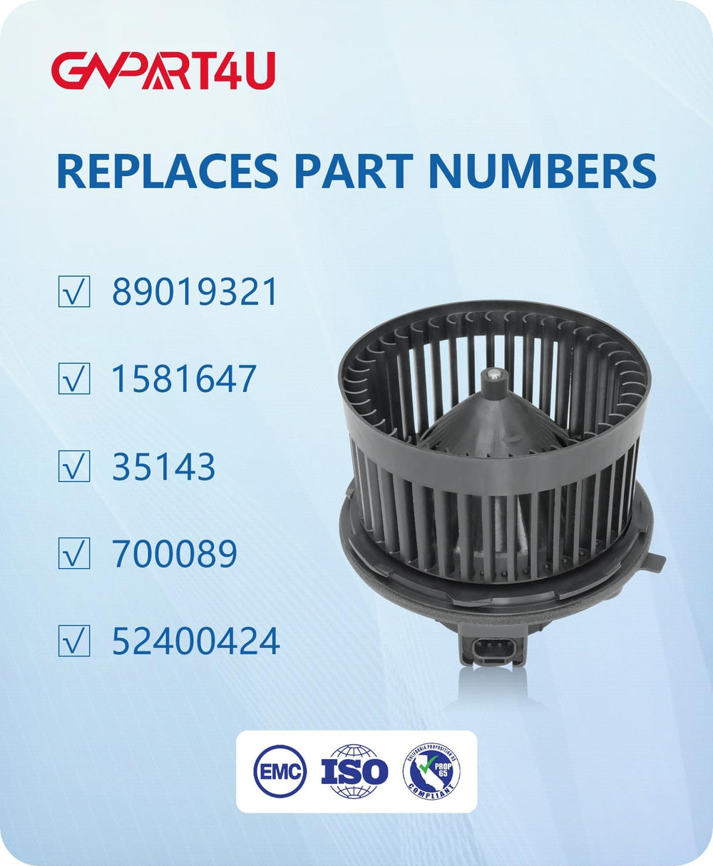 GVPART4U front blower motor for Chevy Avalanche maintains quick air cycles.