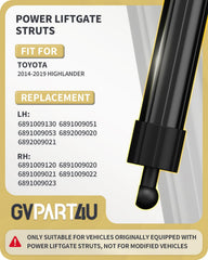 GVPART4U power liftgate struts right Highlander 2014-2019 for easy opening