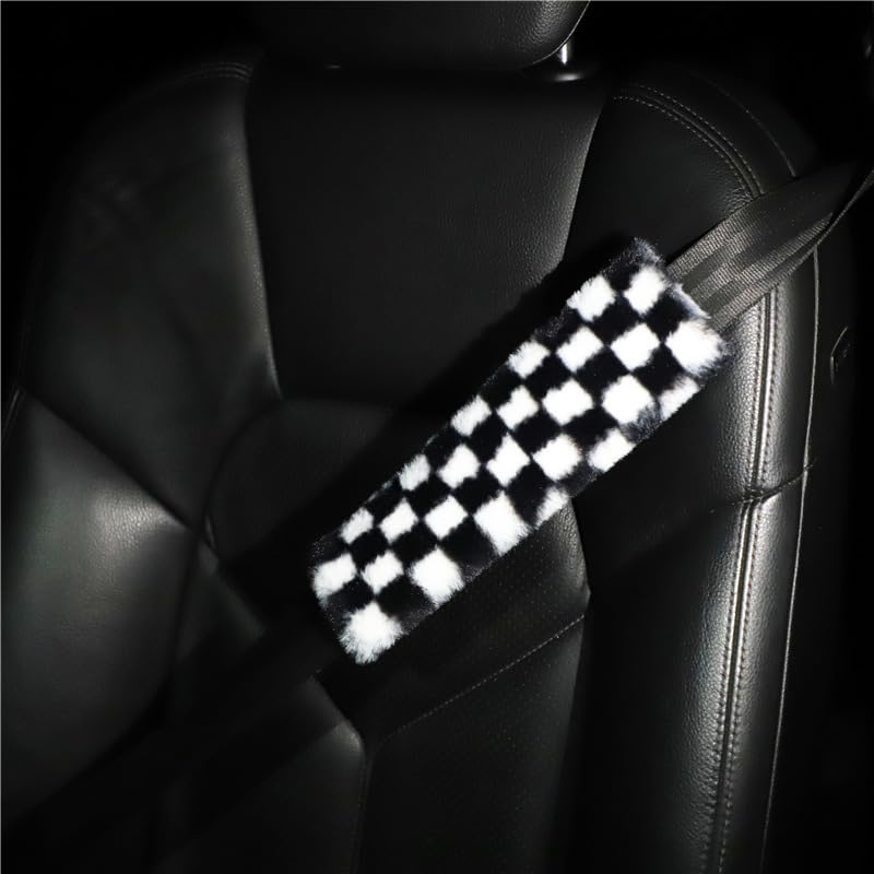 Gwwens checkered design enhances car interior style