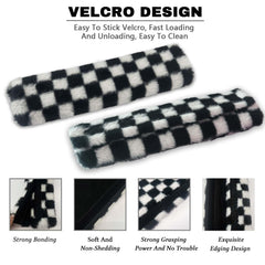 Gwwens seatbelt pad with Velcro closure demonstrates easy installation