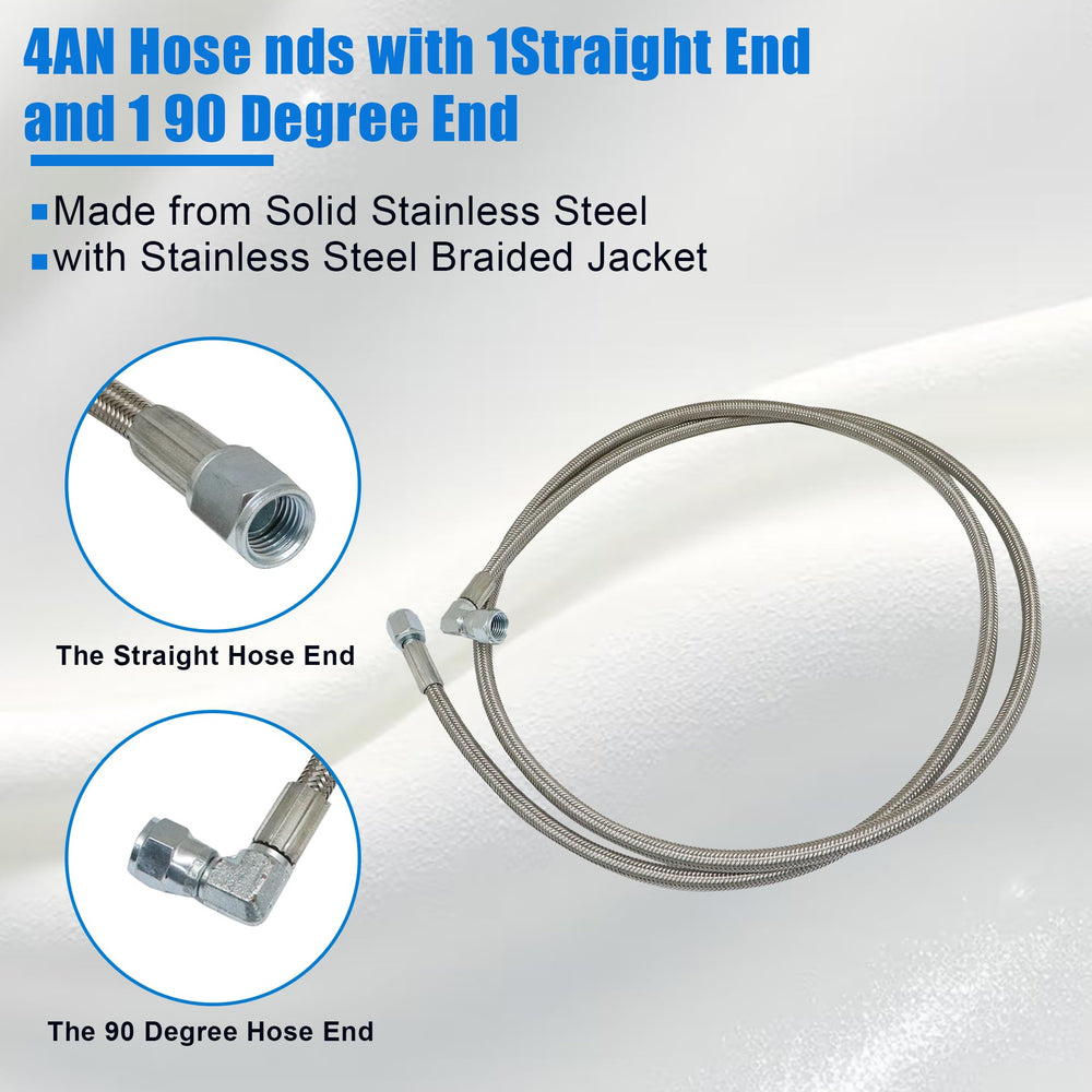 GXARTS turbo oil line features straight end for easy connection in tight spaces.