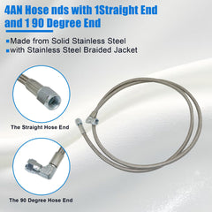 GXARTS turbo oil line features straight end for easy connection in tight spaces.