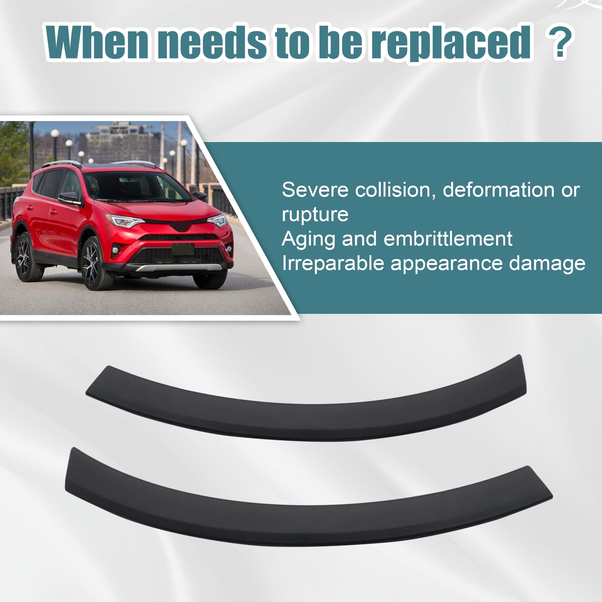 GXARTS bumper opening molding left for RAV4, preserves brand-new appearance.