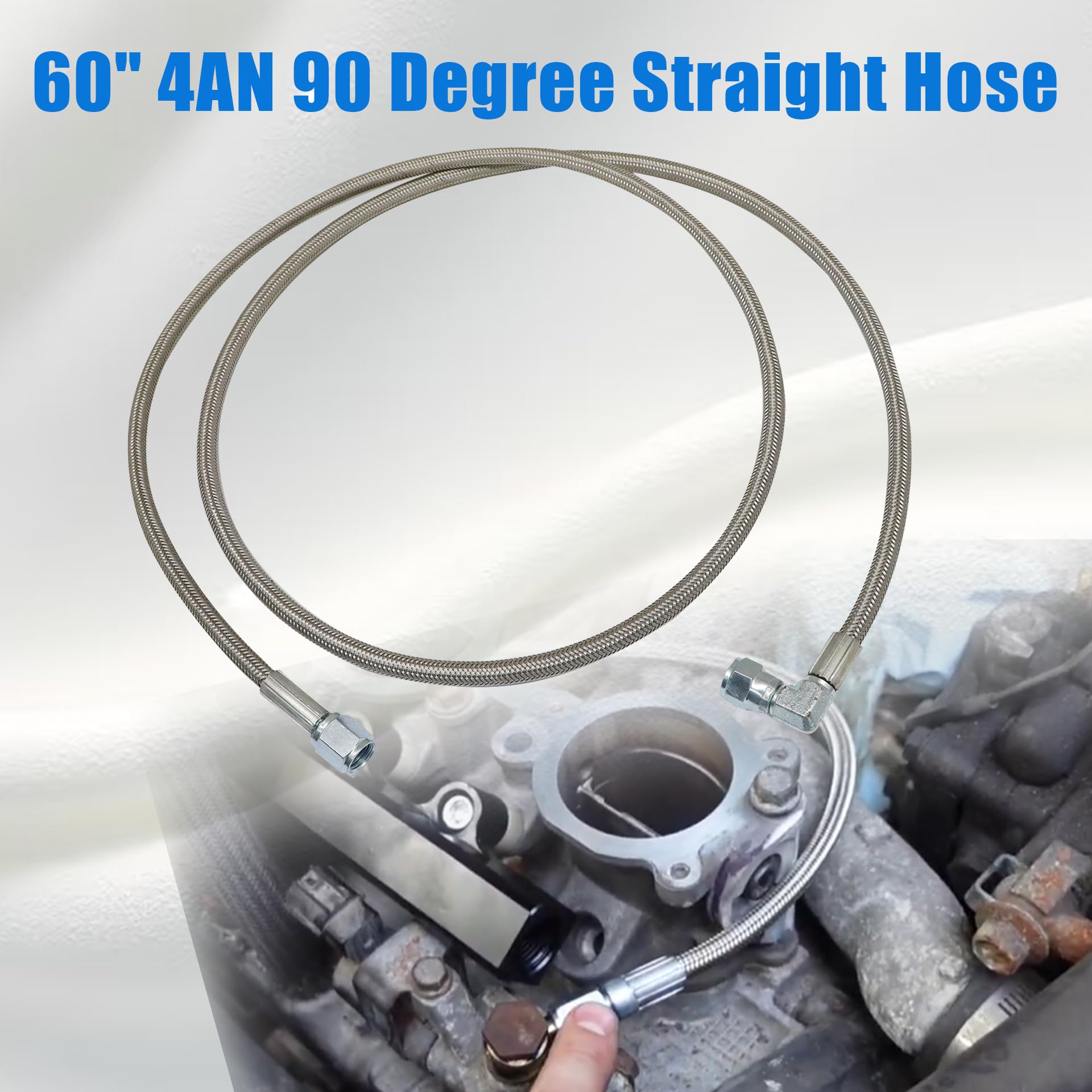 GXARTS 90-degree swivel end offers flexible routing around engine components.