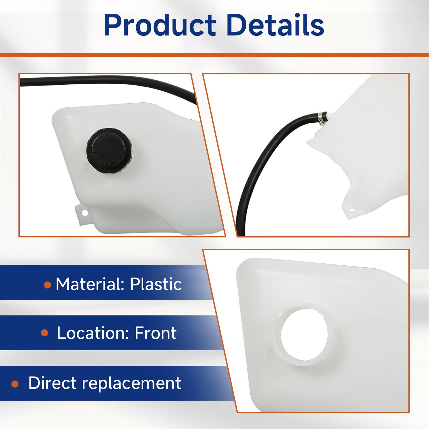 Close-up of cap on GXYWADY HD81-87 coolant overflow tank