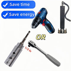 GXZZ trailer jack drill adapter shows 1-inch shaft compatibility for fast use
