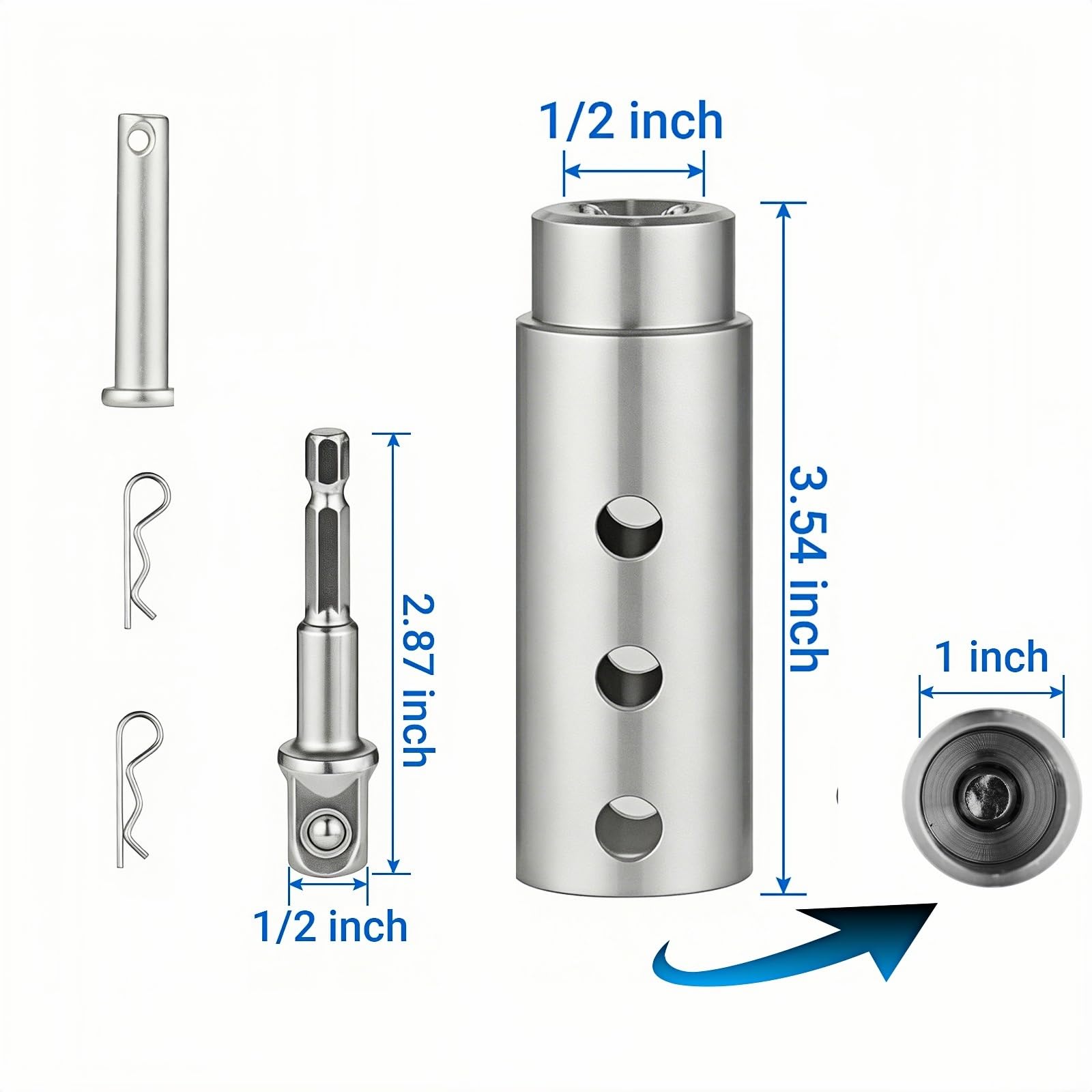 GXZZ trailer jack drill adapter in action, enabling drill-powered lifting