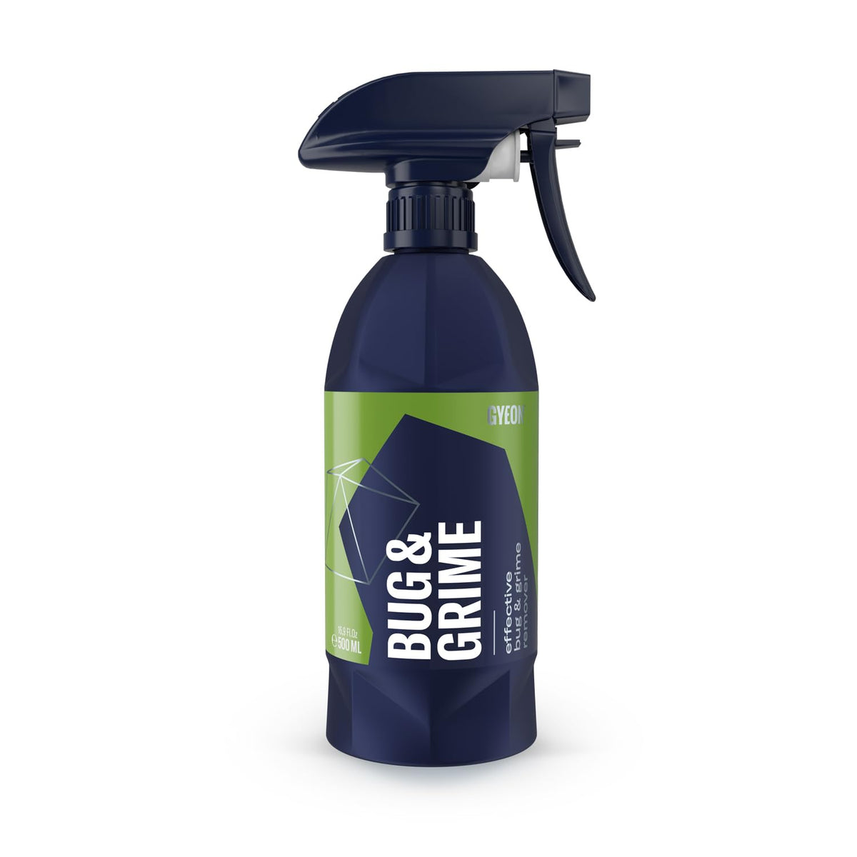 Gyeon Bug and Grime Remover bottle front view with spray nozzle for easy prewash.