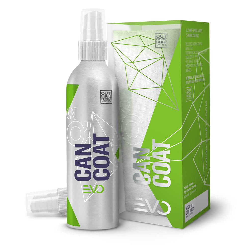 Gyeon CanCoat EVO spray bottle pour demonstrates easy DIY application.