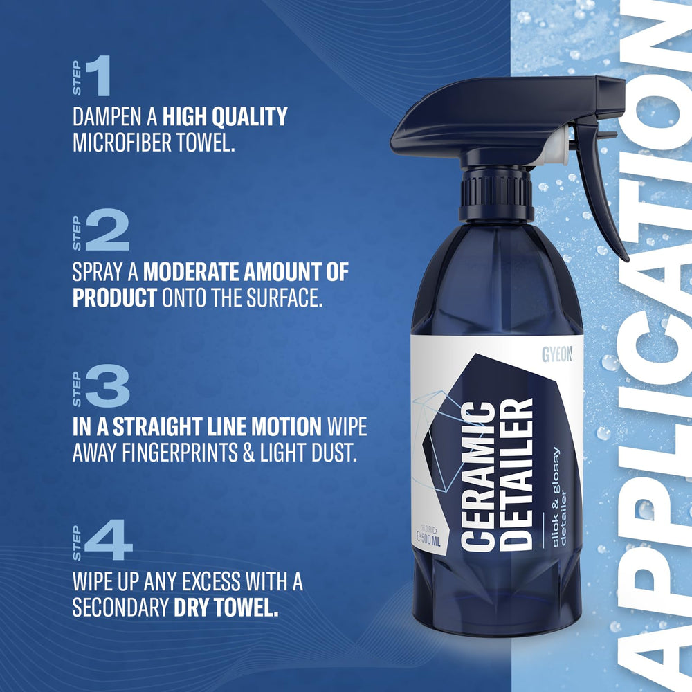 Gyeon Ceramic Detailer on painted exterior for a refreshed multi-surface shine.