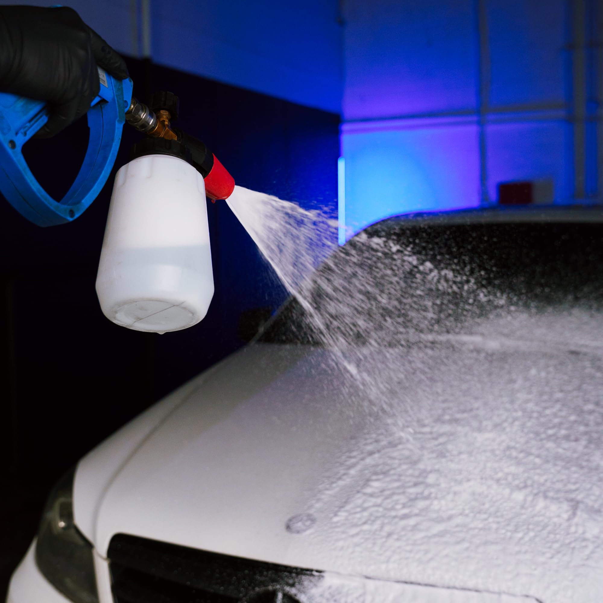 Gyeon Foam Premium Pre-Wash bottle application for touchless prep