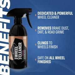 Gyeon Iron Wheel Cleaner demonstrates thick gel cling for extended contact cleaning