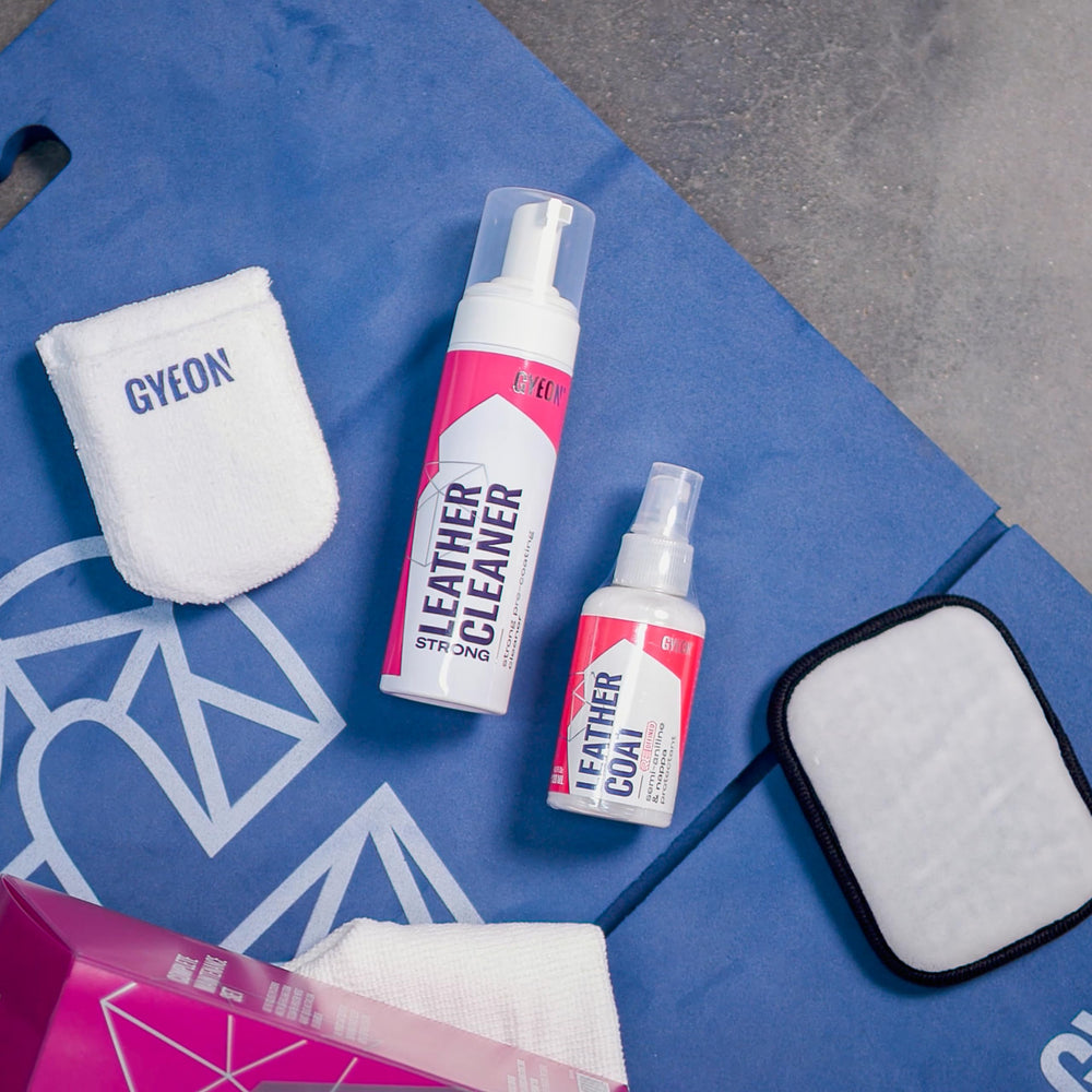 Gyeon Leather Set hydrophobic protection helps repel liquids and stains.