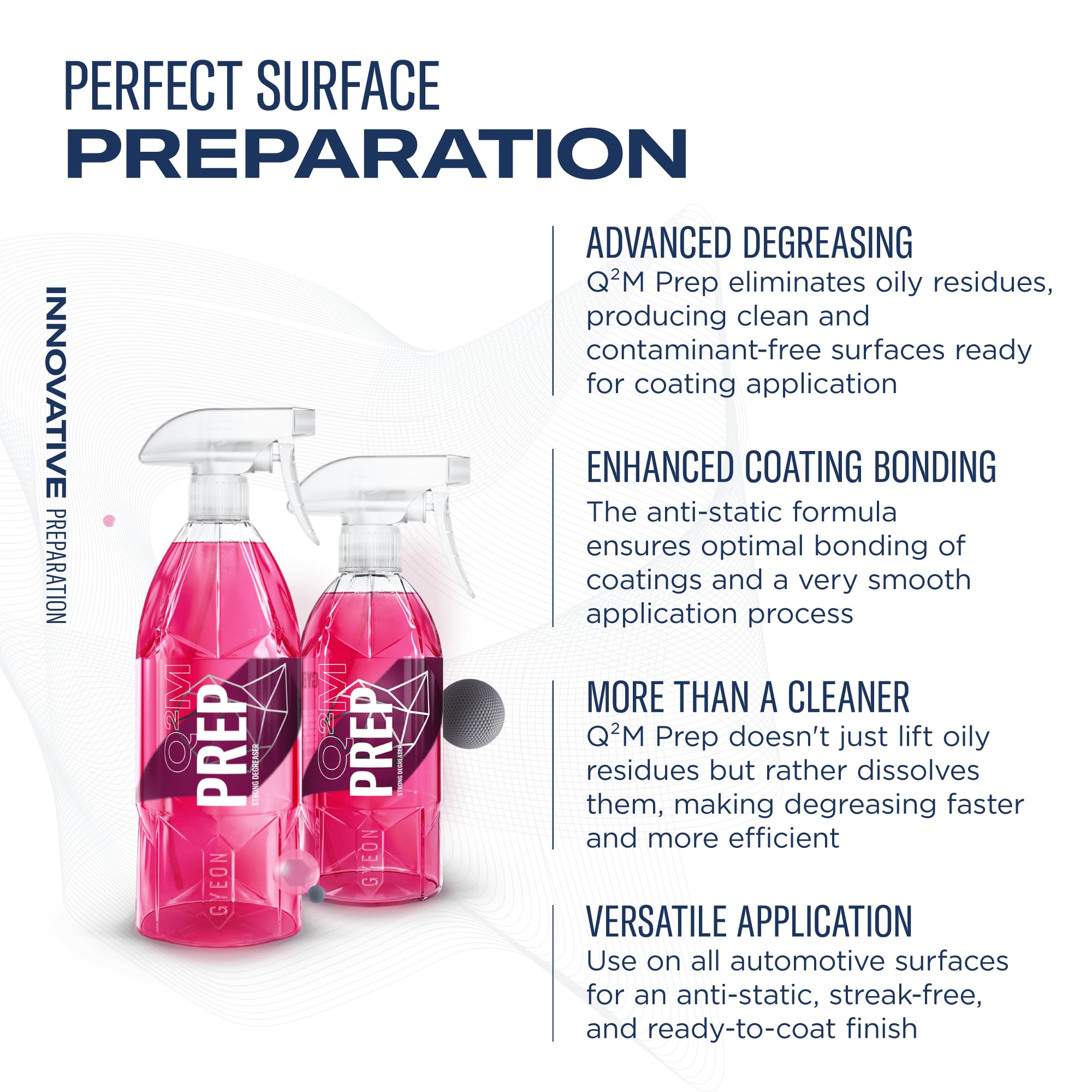 GYEON Prep Redefined spray action—quick evaporation for residue-free prep.