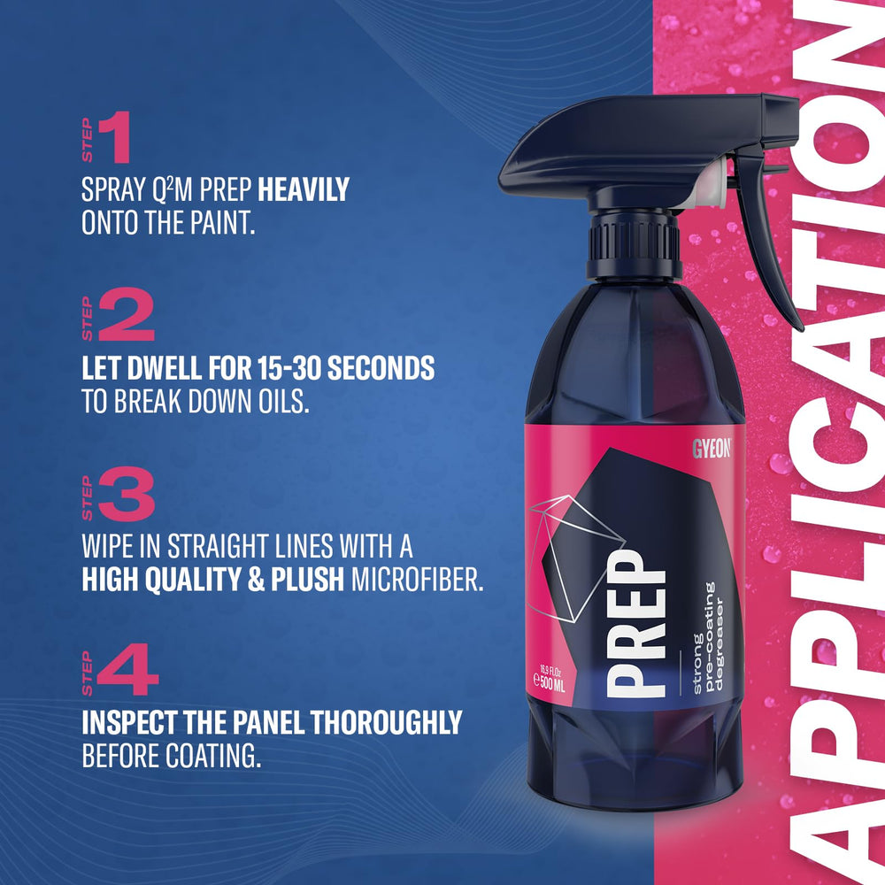 Gyeon Prep Redefined label closeup with clear instructions and branding