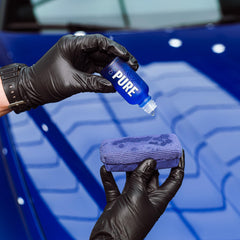 Gyeon Q2 Pure Evo water bead closeup demonstrates ultra-hydrophobic performance.